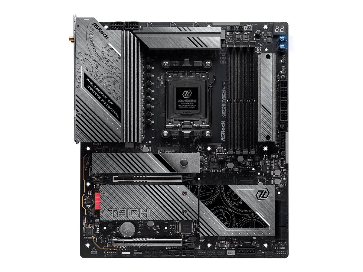 ASRock X870E Taichi Lite - Motherboard - E-ATX - Socket AM5 - AMD X870E Chipsatz - USB4, USB 3.2 Gen 1, USB 3.2 Gen 2, USB-C 3.2 Gen 2x2 -