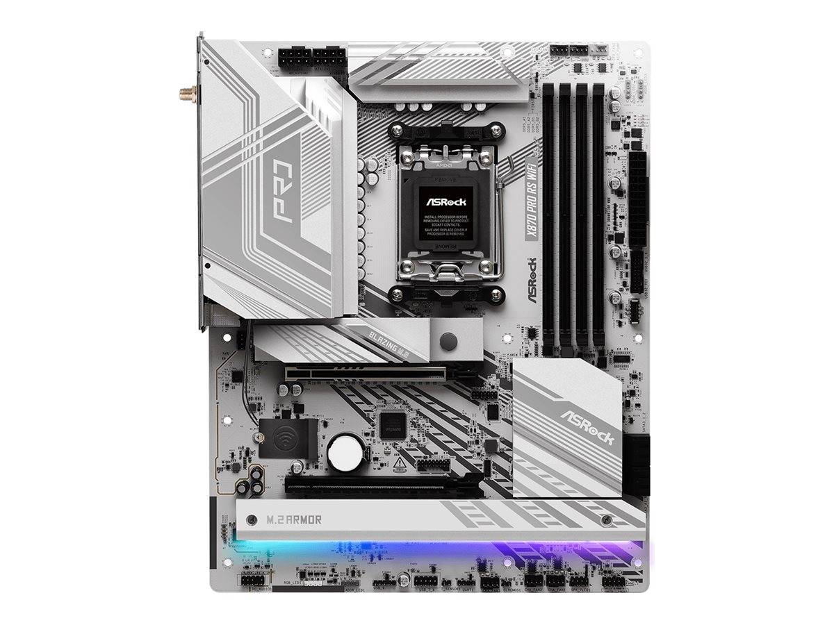 ASRock X870 Pro RS WiFi - Motherboard - ATX - Socket AM5 - AMD X870 Chipsatz - USB4, USB 3.2 Gen 1, USB-C 3.2 Gen 2x2 - 2.5 Gigabit LAN, Wi-Fi