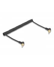 Delock Spiralkabel 3.5 mm 3 Pin Klinkenstecker zu gewinkelt mit 3-polig