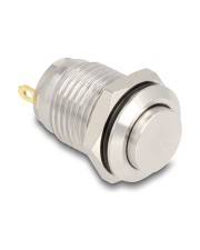 Delock Drucktaster zum Einbau 12 mm 2 x Lötanschluss