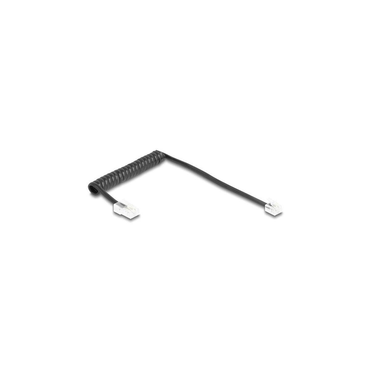 DELOCK Telefonkabel/Spiralkabel RJ11 St. zu RJ45 St. 1m S.