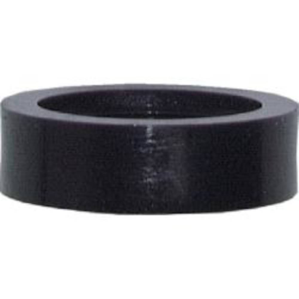 Schwarzer zylindrischer Ring oder Abstandshalter mit hohler Mitte, dargestellt auf weißem Hintergrund.