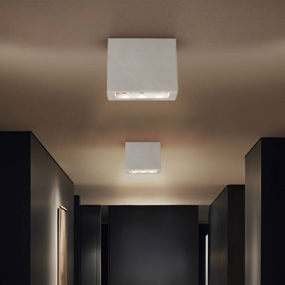 Deckenlampe Deckenspot 3 flammig LED Strahler Wohnzimmerleuchte Flurlampe Beton grau 6,6 Watt 440 Lumen 3000 Kelvin warmweiß, LxBxH 12,2x5,6x10 cm