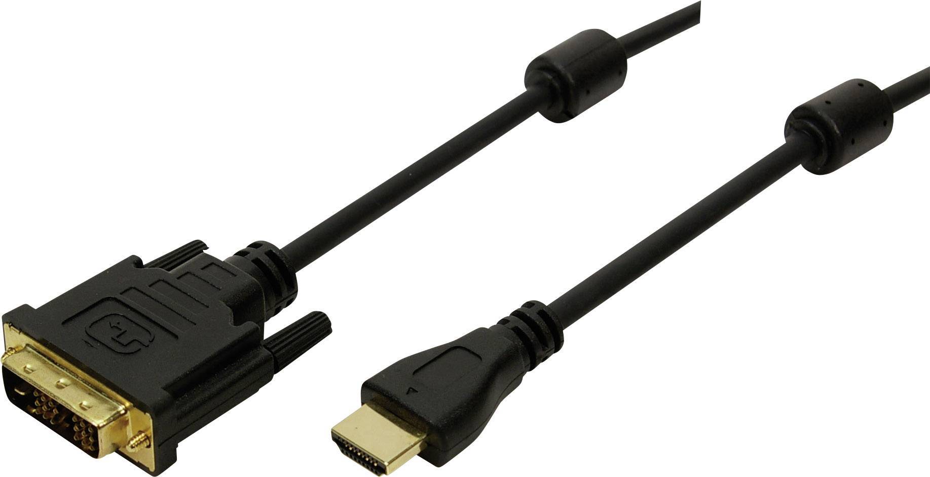 Logilink HDMI-DVI-Kabel HDMI->DVI-D St/19-pin St 3,00m bk Multimedia-Technik HDMI-Kabel