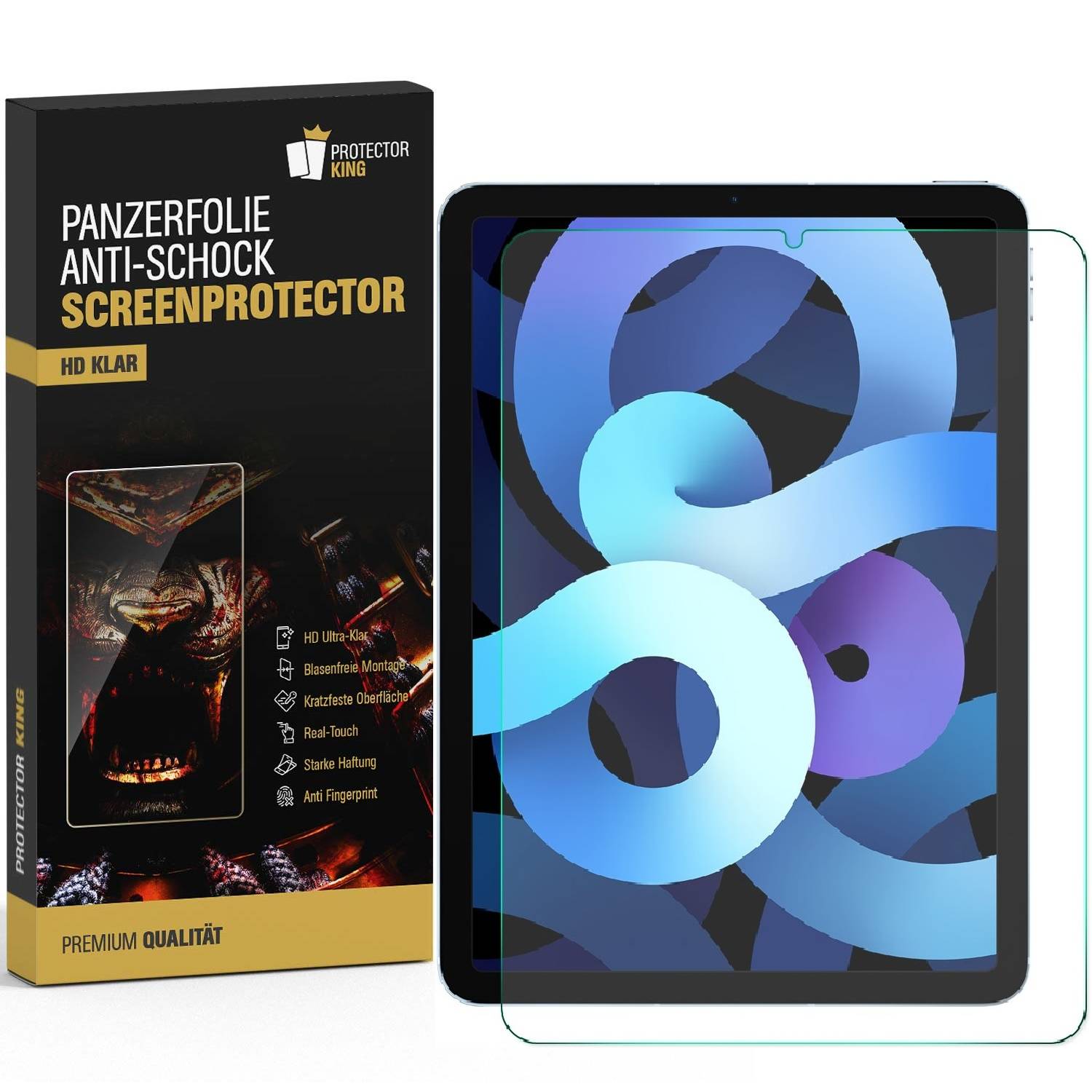 2x 9H Nano-Glass für iPad Mini 6 3D KLAR Displayschutz Schutzglas Schutzfolie Panzerfolie Screen-Protector ANTI-SHOK ANTI-BRUCH-ANTI-STOß