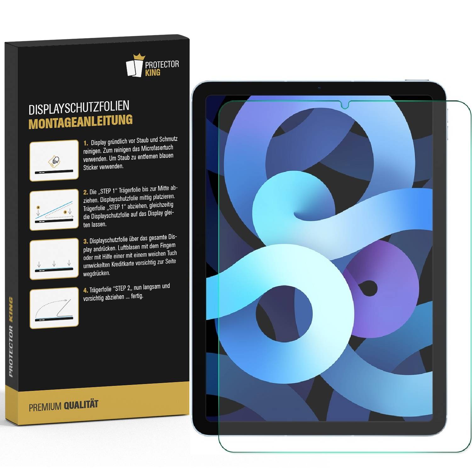 2x 9H Nano-Glass für iPad Mini 6 3D KLAR Displayschutz Schutzglas Schutzfolie Panzerfolie Screen-Protector ANTI-SHOK ANTI-BRUCH-ANTI-STOß