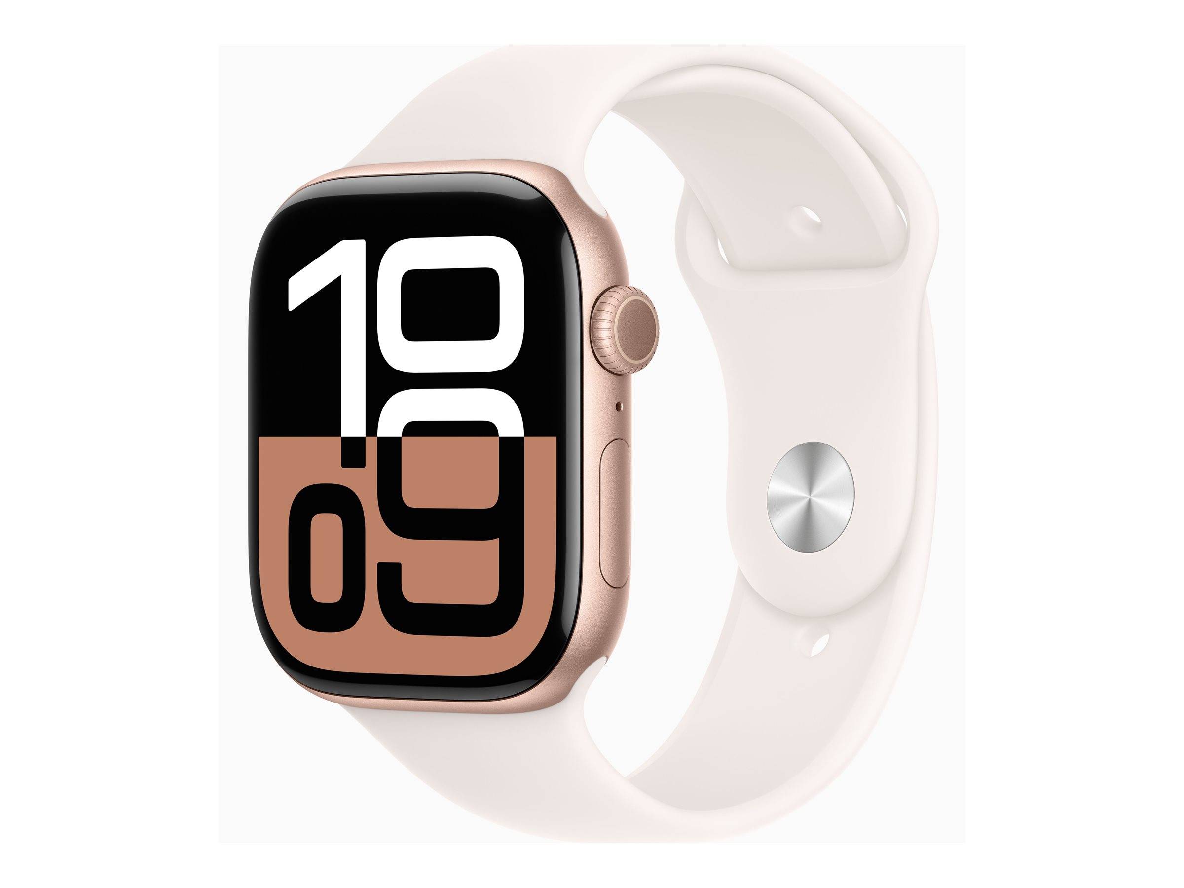 APPLE Watch Series 10 GPS 46mm Rose Gold Aluminium Case with Light Blush Sport Band - S/M