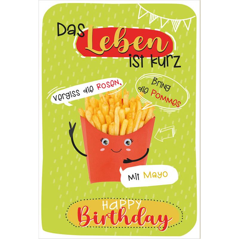 SUSY CARD Geburtstagskarte Wiggle "Pommes"