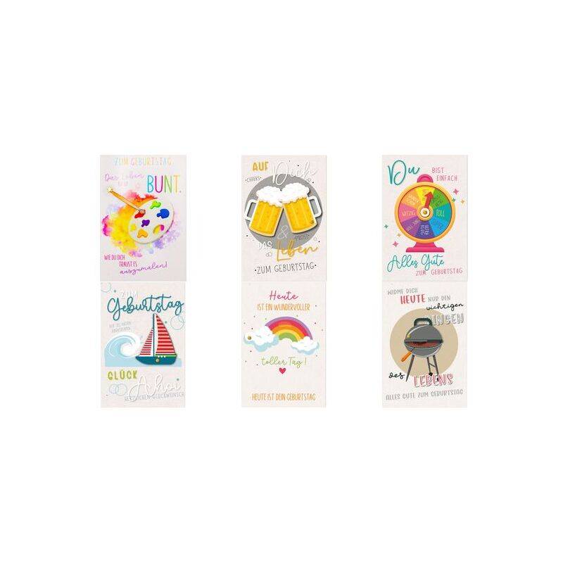 SUSY CARD Geburtstagskarte Round "Malen"