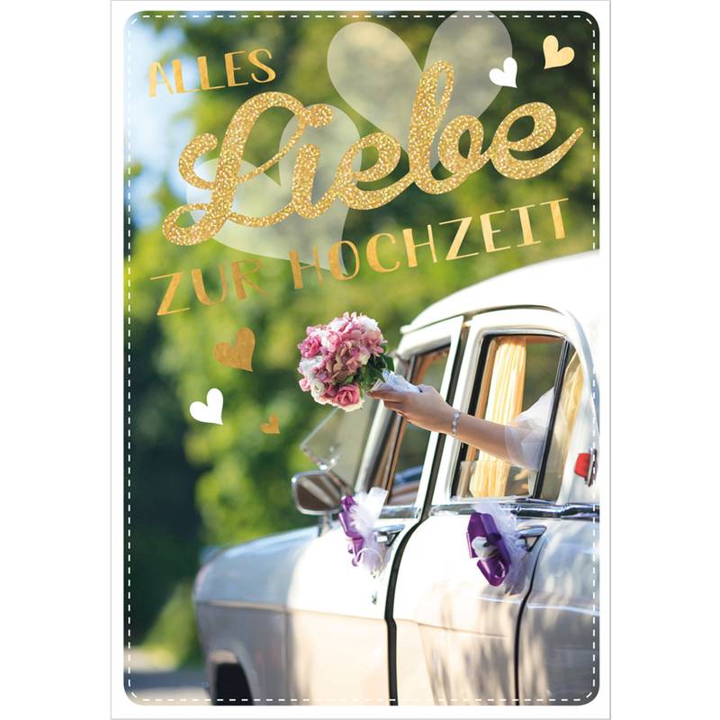 SUSY CARD XL-Hochzeitskarte "Auto"