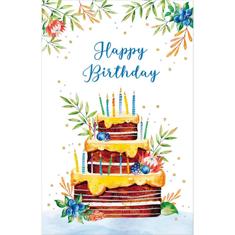 SUSY CARD Geburtstagskarte Wish and Bloom "Riesentorte"