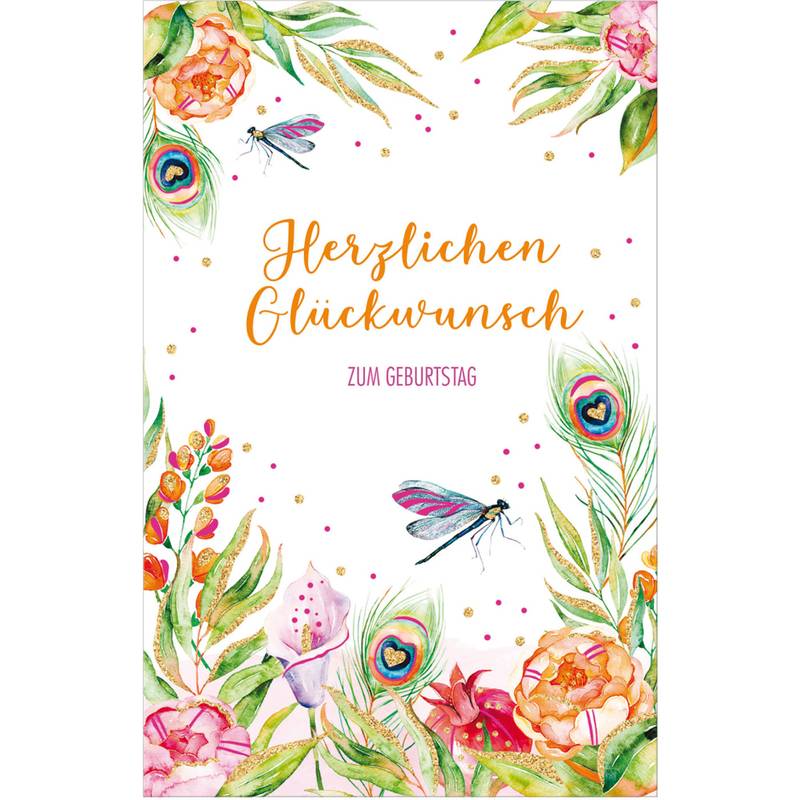 SUSY CARD Geburtstagskarte Wish and Bloom "Libelle"