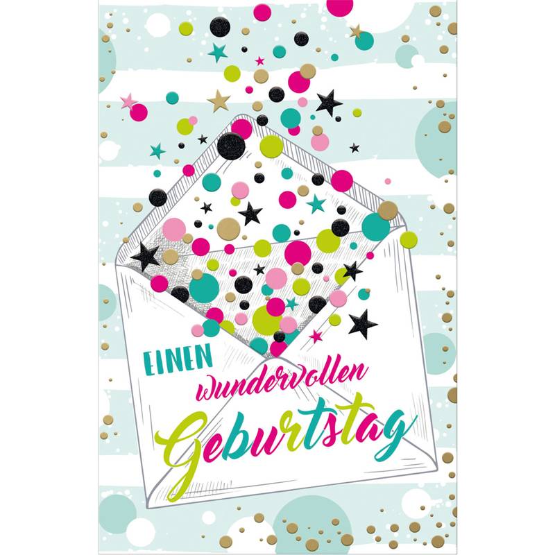 SUSY CARD Geburtstagskarte Goldelicious "Briefumschlag"