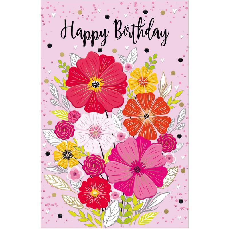 SUSY CARD Geburtstagskarte Goldelicious "Blumenstrauß"