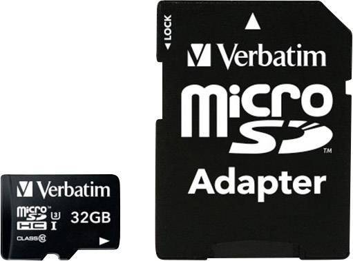 SD MicroSD Card 32GB Verbatim SDHC Pro Class 10 + Adapter retail Multimedia-Technik Micro SD Karten