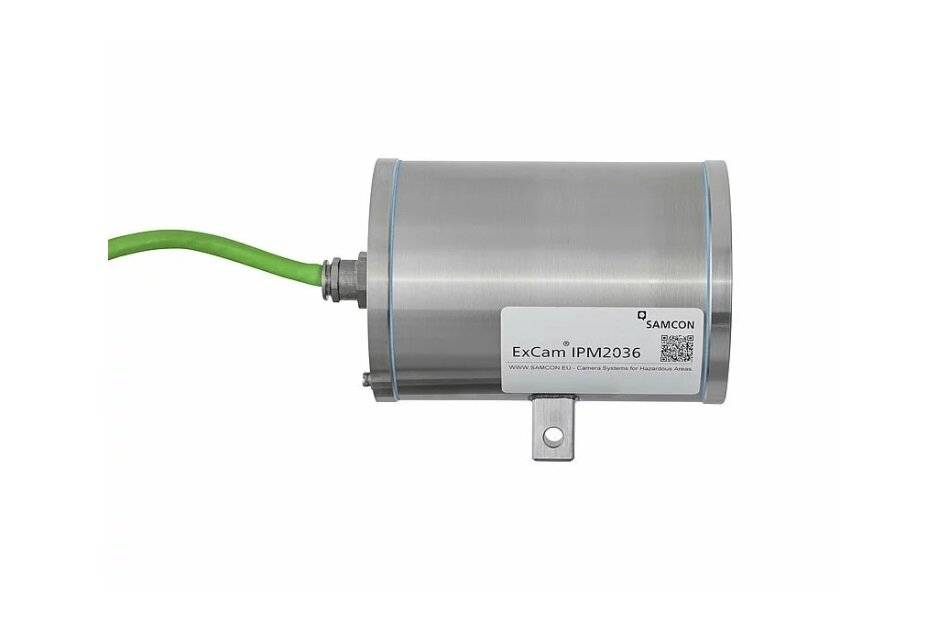 SAMCON ExCam IPM2036 T08-VA2.0.K1.BOR-LL.H-005.N-P-085, Netzwerkkamera im Edelstahlgehäuse gemäß RL 2014/34/EU (ATEX) u