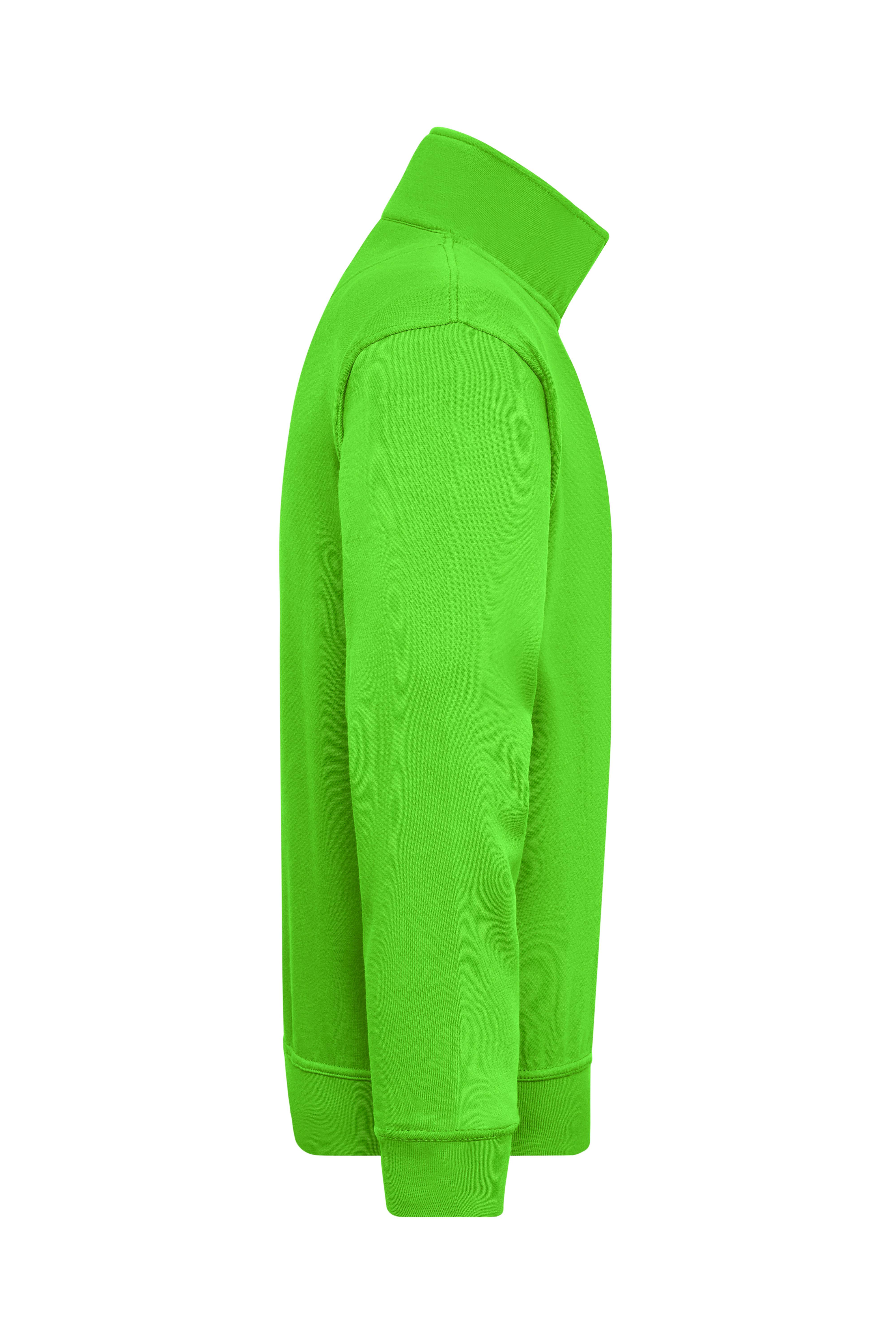 James & Nicholson® Workwear Half Zip Sweat JN831 Größe:4XL lime-green