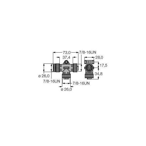 Turck Aktuator- und Sensor RSM-2RKM50Y