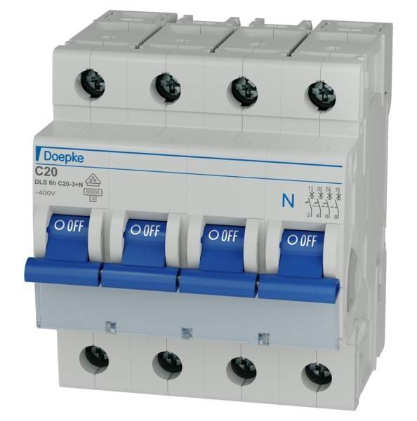 Doepke Leitungsschutzschalter DLS 6H C20-3+N 6KA