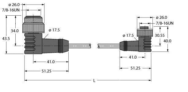 Turck Versorgungsleitung WSM-WKM61-5M