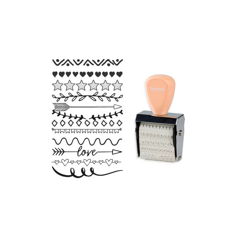 trodat Kreativstempel-Set Creative Mini "Zierleisten"