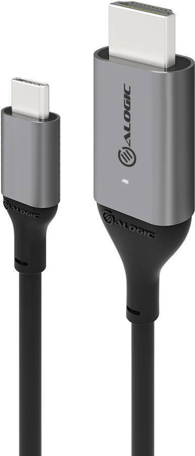 Alogic USB C Adapterkabel Typ C -HDMI M/M 4k 60 Hz 2m, gr Multimedia-Technik USB-Kabel