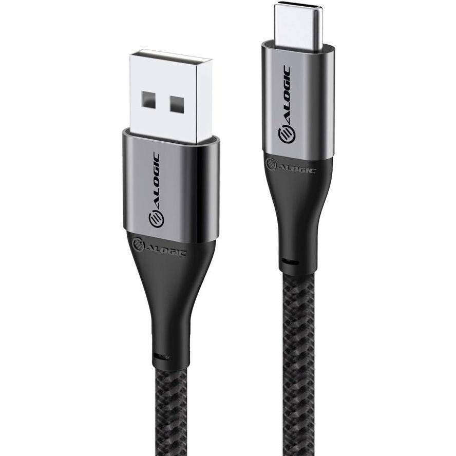 Alogic USB 2.0 Datenkabel Typ C -A M/M 3A 480 Mbps 0,3m, gr Multimedia-Technik USB-Kabel
