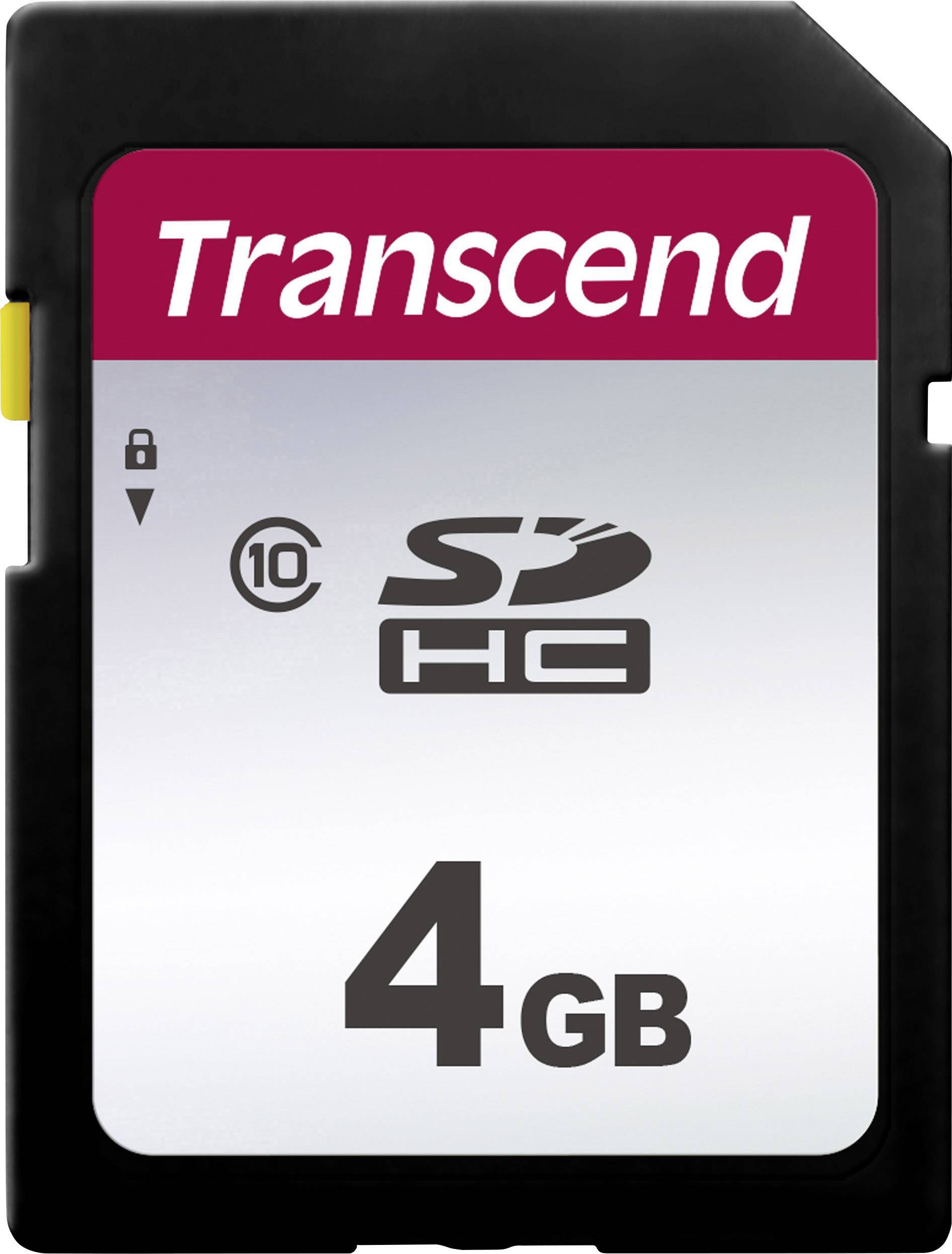 SD Card 4GB Transcend SDHC SDC300S 20/10 MB/s Multimedia-Technik SD Karten