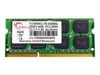 SO DDR3 4GB PC 1066 CL7 G.Skill 4GBSQ Multimedia-Technik Speichermodule