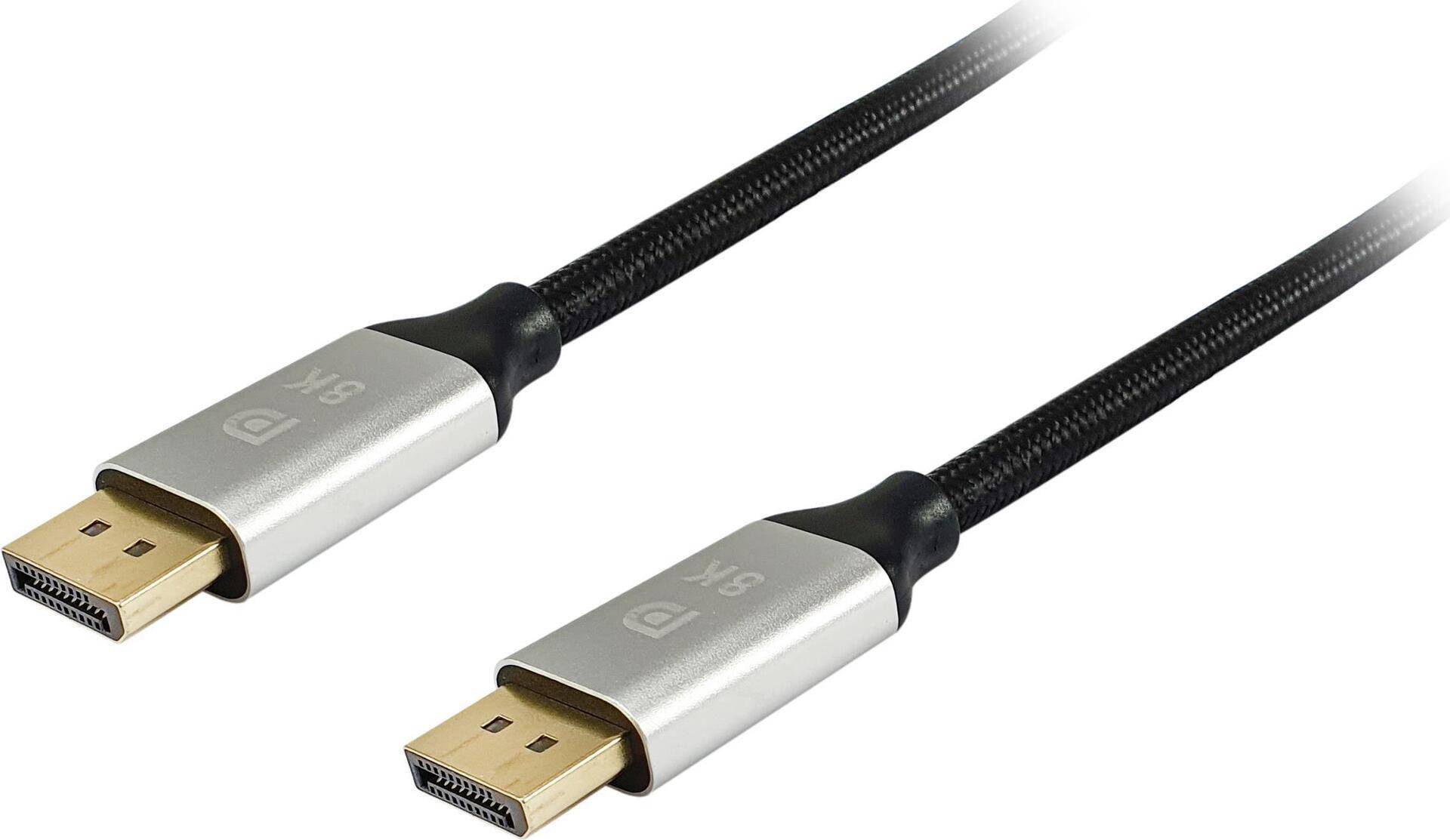 Equip DisplayPort 1.4 Premium 8K/60Hz St/St 3.00m schwarz Multimedia-Technik Displayport-Kabel