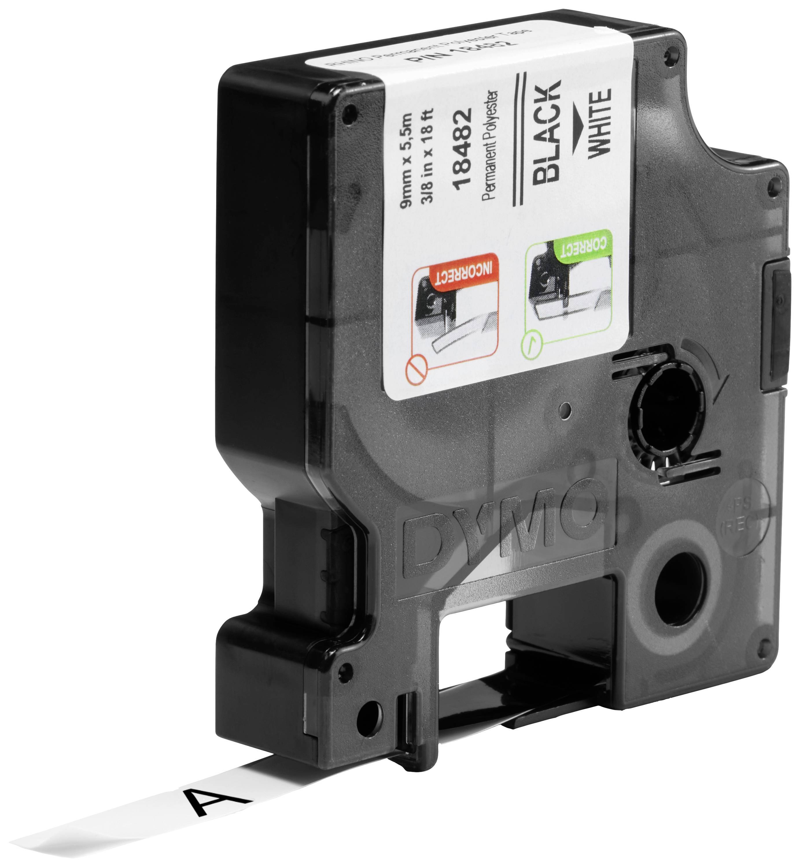 DYMO Rhino Band Polyes. 9mmx5.5m schwarz->weiß Multimedia-Technik Verbrauchsmaterial