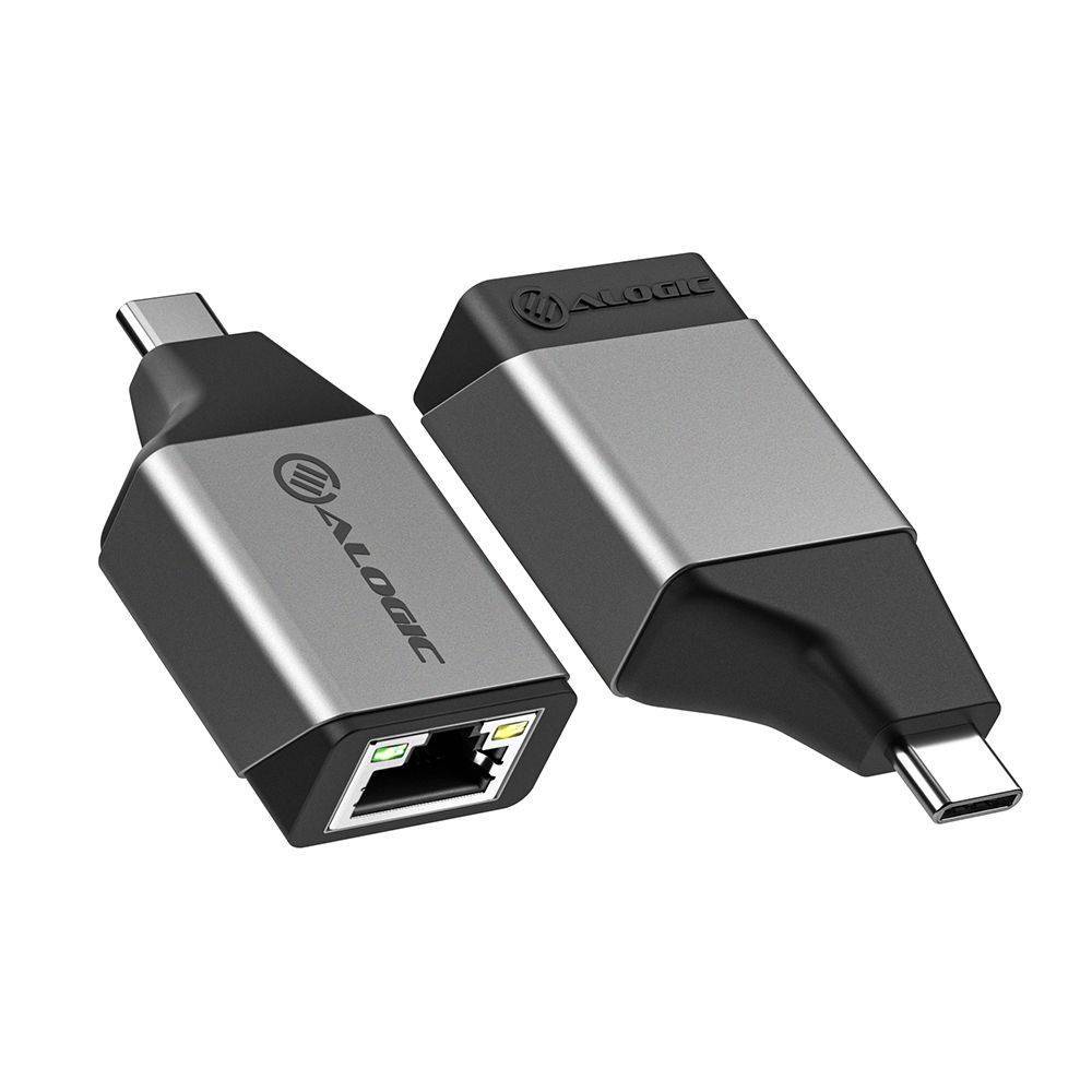 Alogic Adapter USB-C Ultra Mini -> RJ45 Ethernet grau / Konverter USB