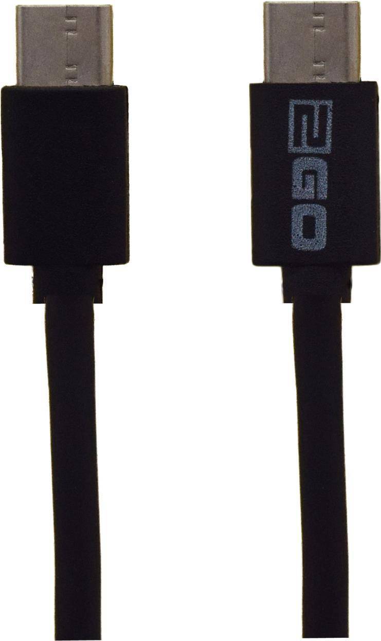 2GO USB Lade-/Datenkabel 2x USB-C 3.1 1m schwarz Multimedia-Technik Kabel