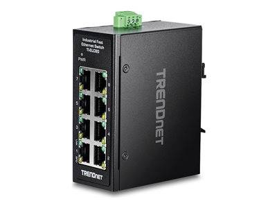 TRENDnet 8-Port Industrial Fast Ethernet DIN-Rail MiniSwitch Multimedia-Technik Switche