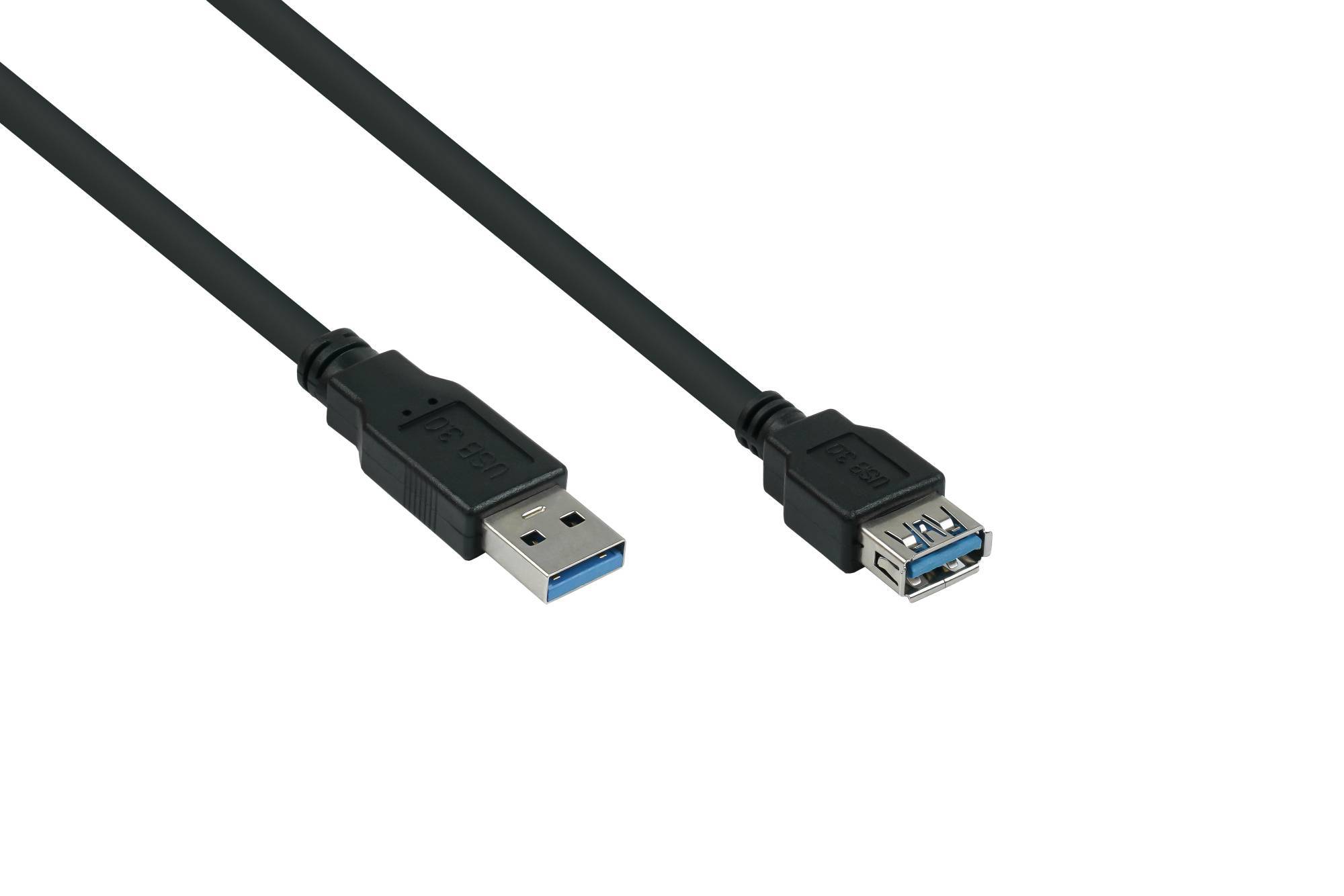 kabelmeister USB3.0 Verläng. A St.-A Bu. UL schwarz 1m Multimedia-Technik USB-Kabel