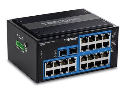 TRENDnet 26-Port Hardened Industrial Gigabit DIN-Rail Switch Multimedia-Technik Switche
