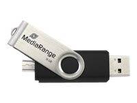 MediaRange USB-Stick 32 GB USB combo mit Micro USB Eingabe / Ausgabe