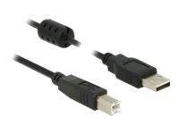 DELOCK USB Kabel A -> B St/St 0.50m schwarz Multimedia-Technik USB-Kabel