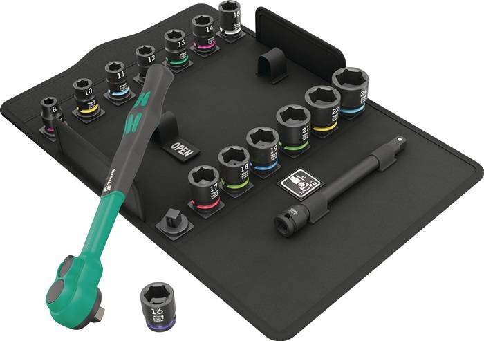Wera 8100 SB 12 Zyklop Comfort Knarrensatz, 3/8, metrisch Multimedia-Technik Werkzeug