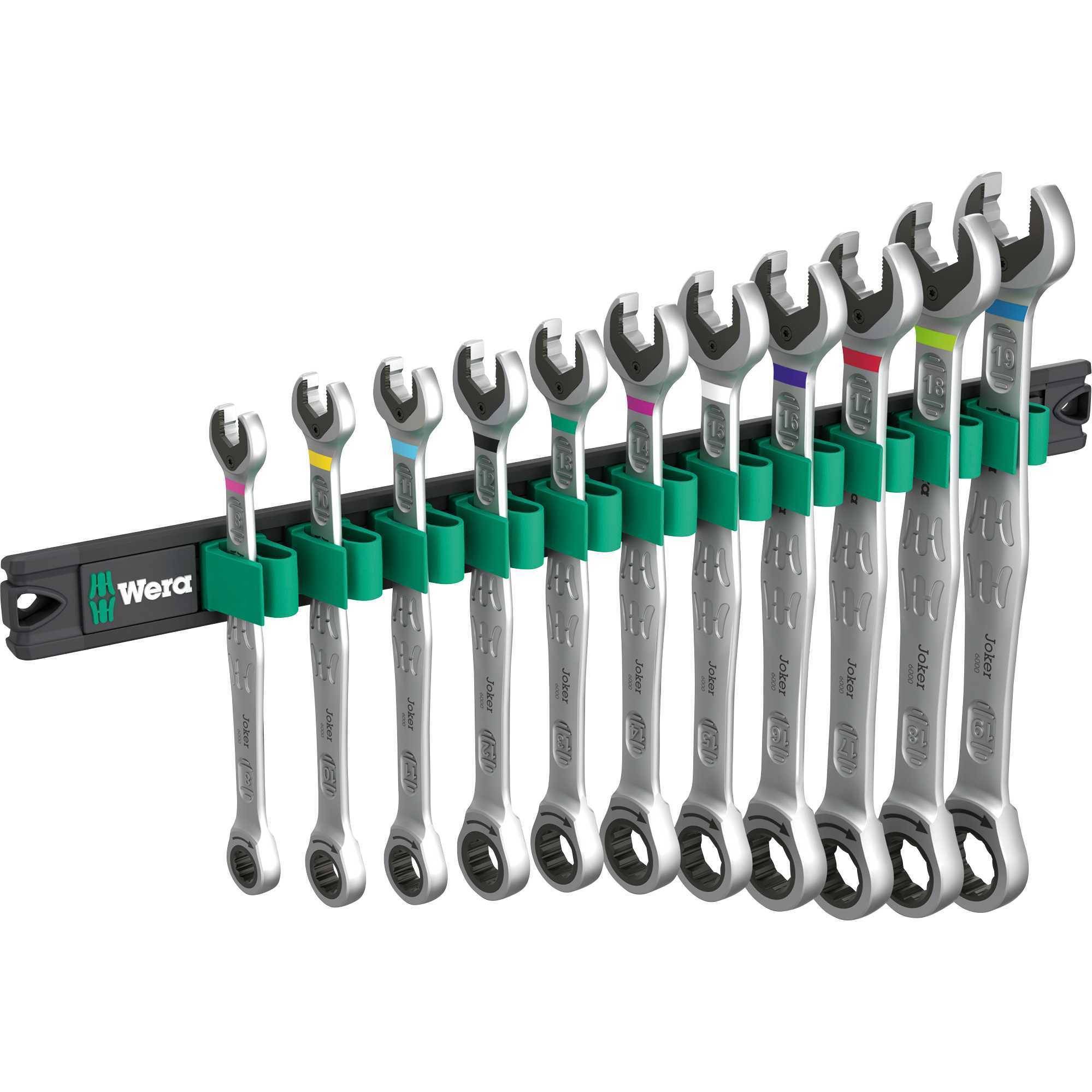 Wera 9630 Magnetleiste 6000 Joker 1 Maul-Ringratschen-Satz Multimedia-Technik Werkzeug