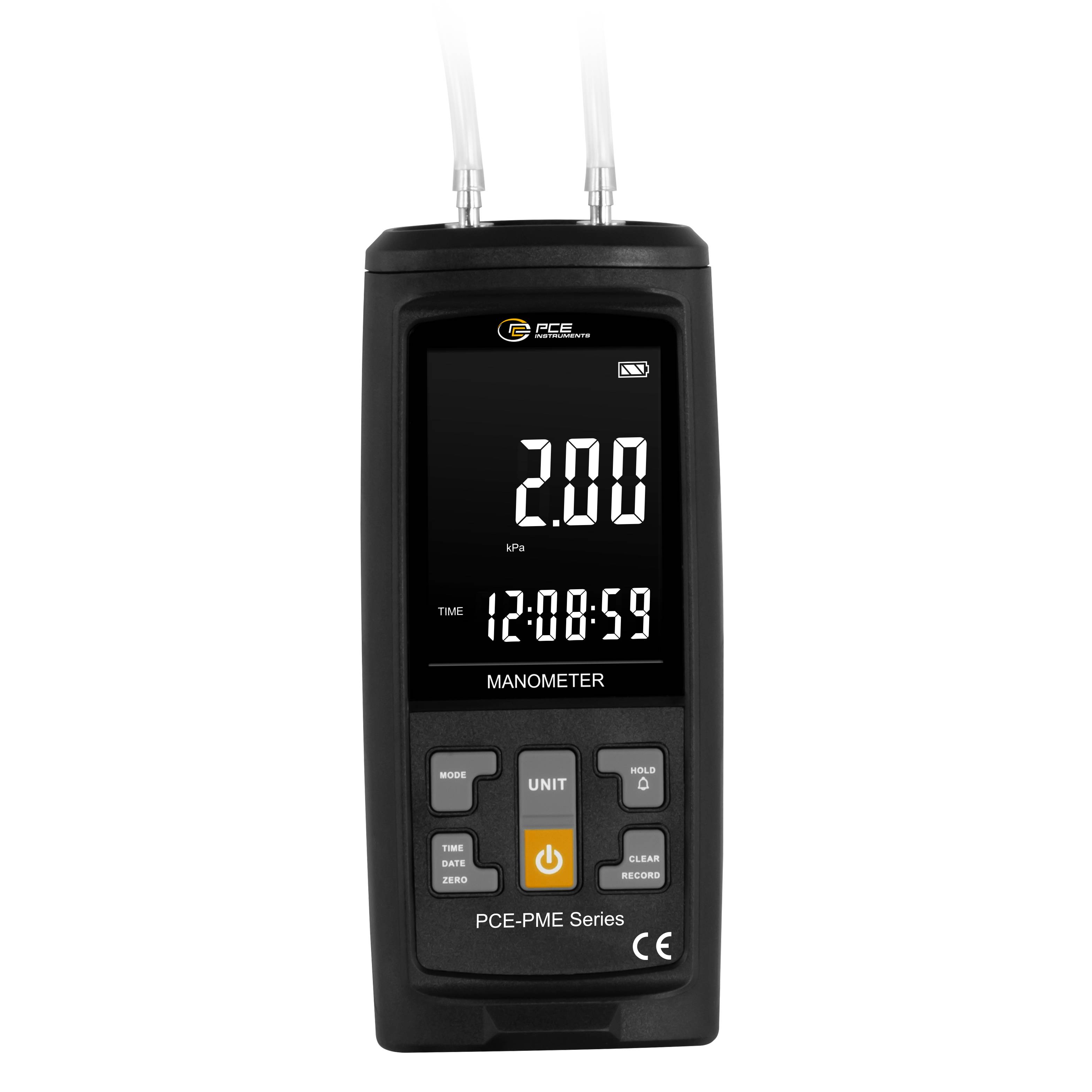 PCE Instruments Manometer PCE-PME 2 |-2 ... 2 kPa |inHg |Pa |bar |mmHg |mbar |hPa |inH₂O |psi |kg/cm² |PSI uvm.
