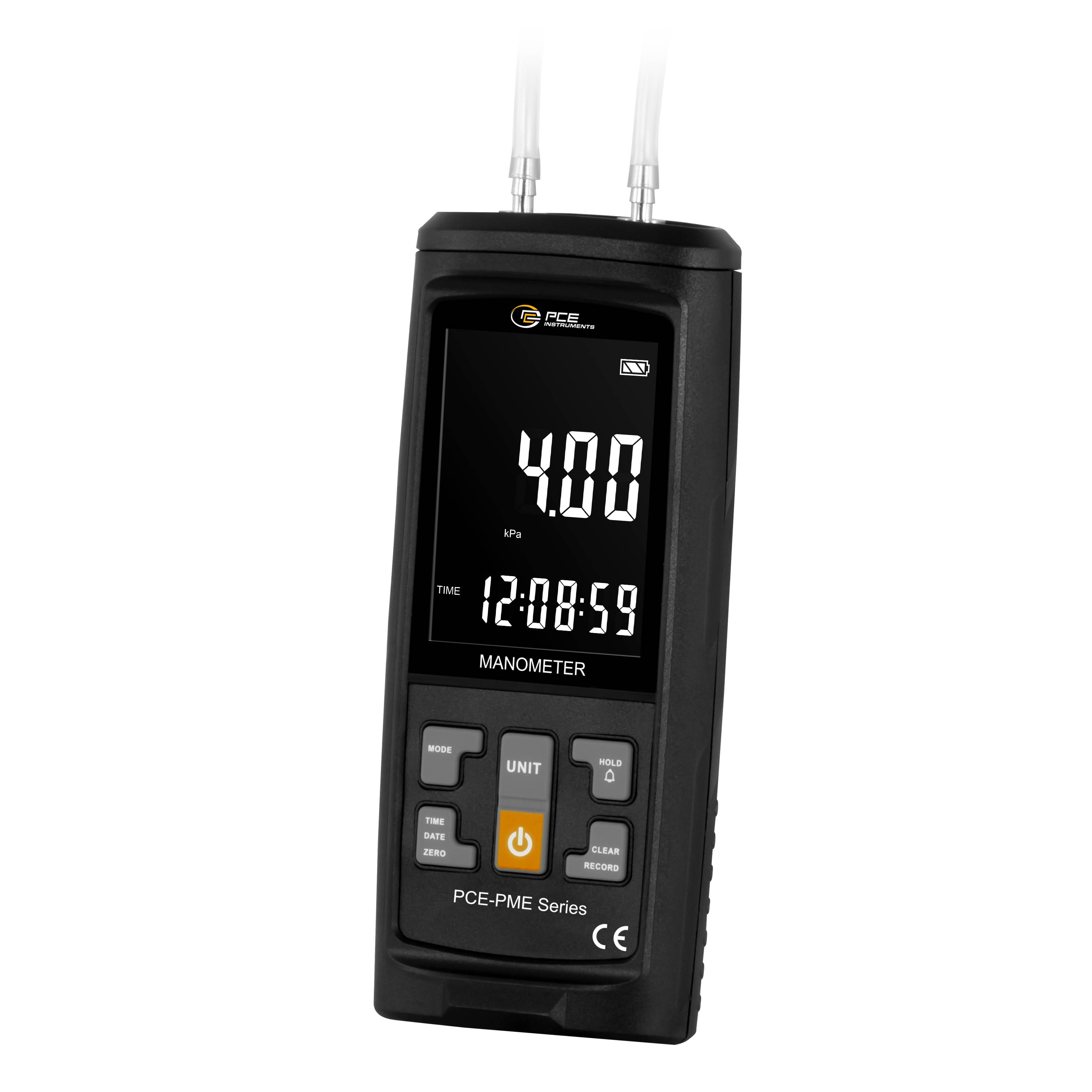 PCE Instruments Manometer PCE-PME 4 |-4...4 kPa |Auflösung 0,01 kPa |13 Druckmesseinheiten |akustischer Alarm |Software
