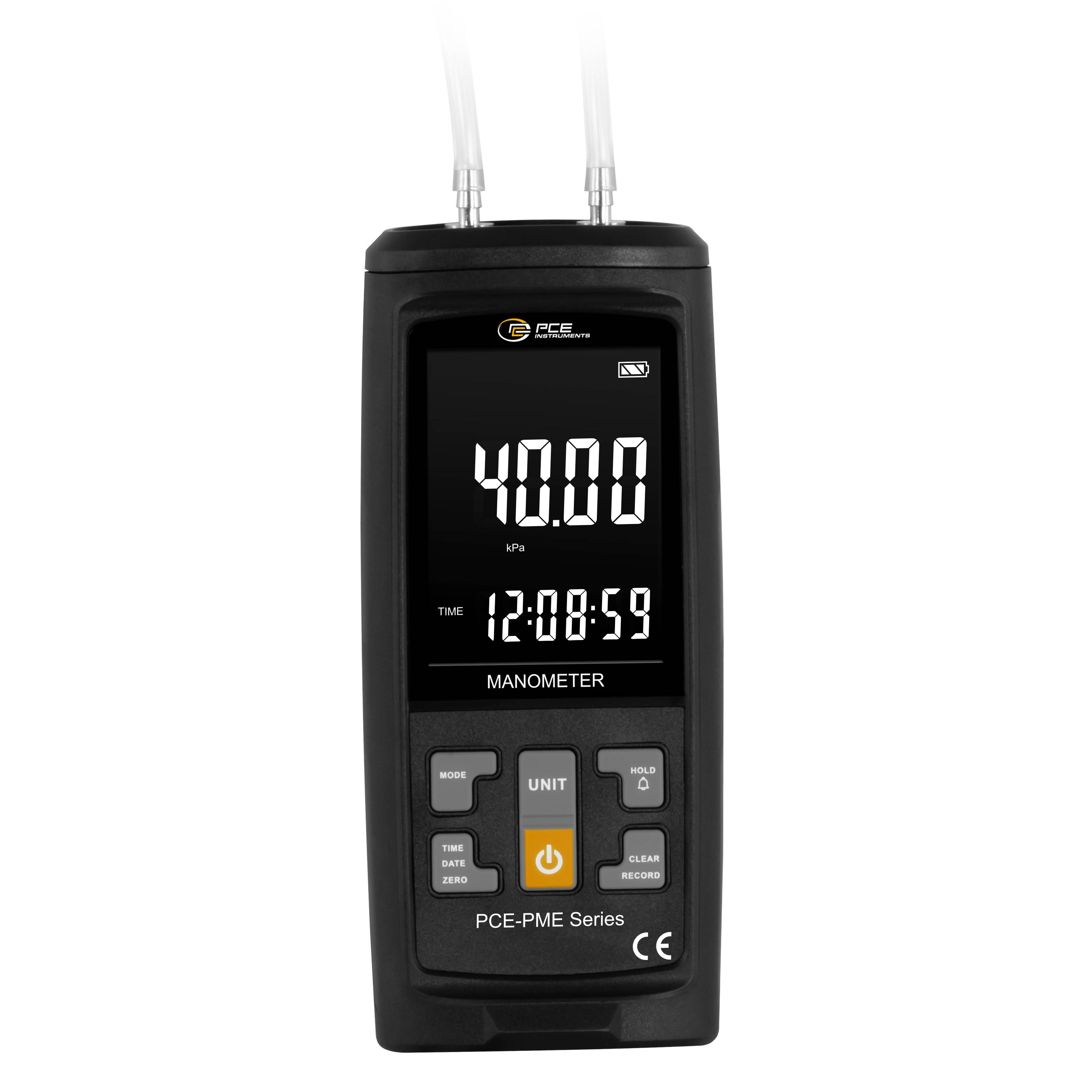 PCE Instruments Manometer PCE-PME 40 |-40 ... +40 kPa |inHg |Pa |bar |mmHg |mbar |hPa |inH₂O |psi |kg/cm² |PSI uvm.