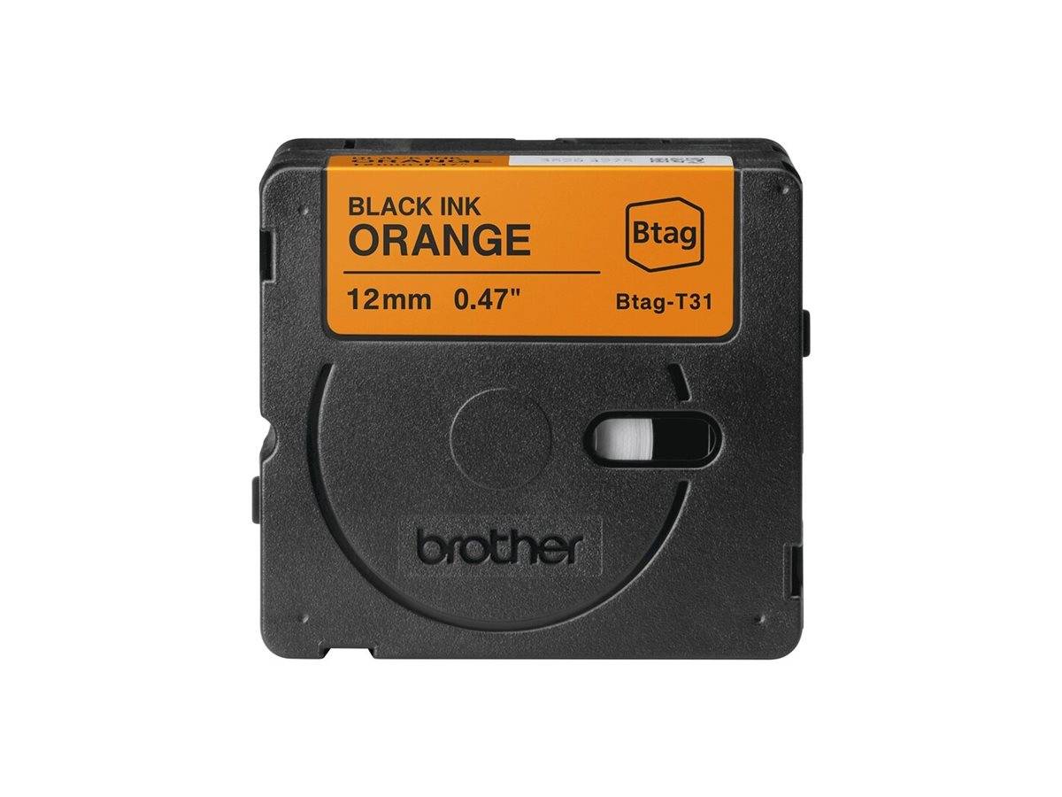 Brother BTAG-T31 - Schwarz auf Orange - Rolle (1,2 cm x 4 m)