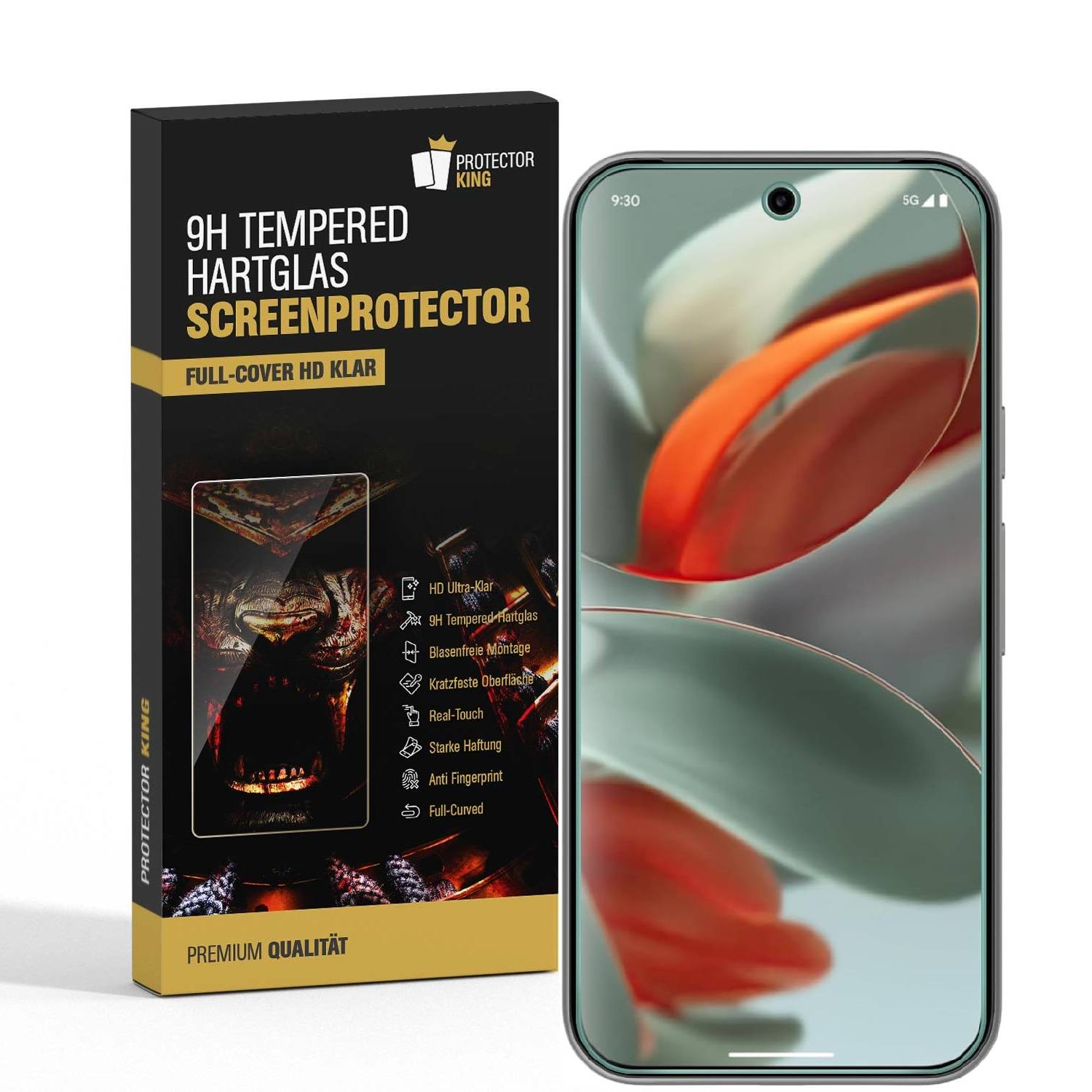 6x 9H Panzerglas für Google Pixel 9 HD klar Tempered Glass Displayschutz Schutzglas Hartglas Schutzfolie Screen-Protector