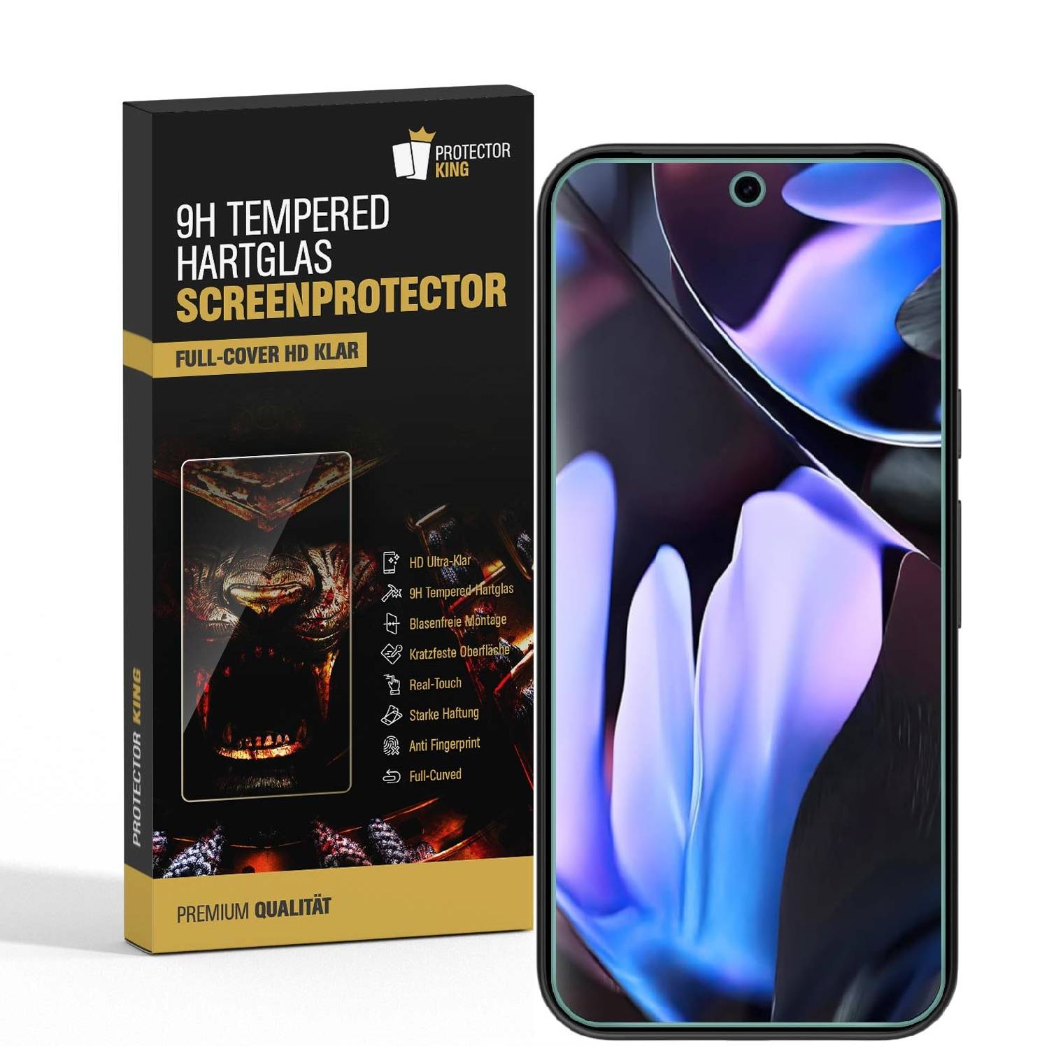 1x 9H Panzerglas für Google Pixel 9 Pro XL 3D KLAR echtes Tempered Glass Panzerfolie Displayschutz Schutzglas Hartglas Schutzfolie Screen-Protector