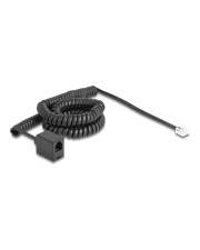 Delock Telefonkabel Spiralkabel RJ11 Stecker zu Buchse schwarz 5 m 5 m Schwarz