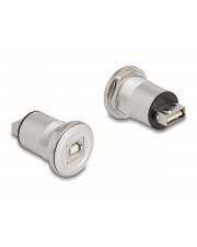 Delock USB 2.0 Typ-A zu Typ-B Einbaubuchse Aluminium