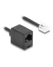 Delock Telefonkabel Spiralkabel RJ11 Stecker zu RJ45 Buchse schwarz 5 m 5 m Schwarz