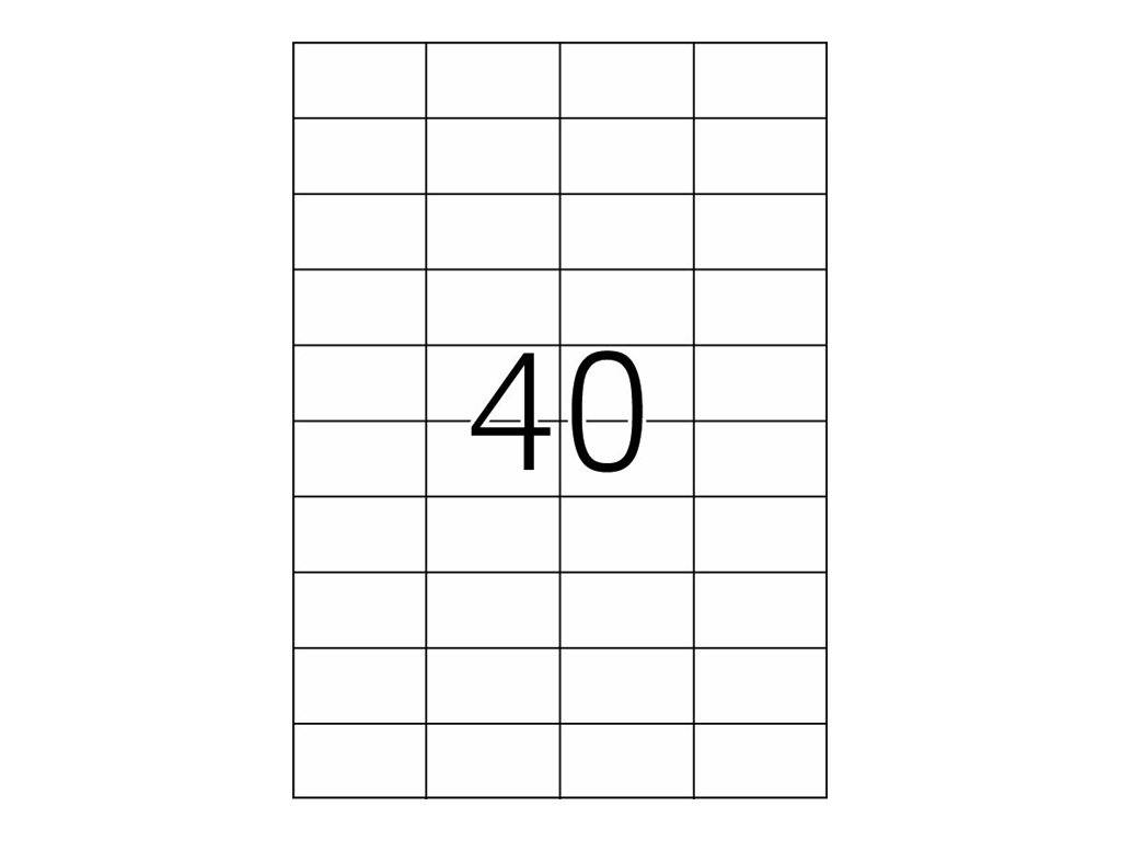 HERMA Premium - Papier - matt - permanent selbstklebend - weiß - 52.5 x 29.7 mm 4000 Etikett(en) (100 Bogen x 40)